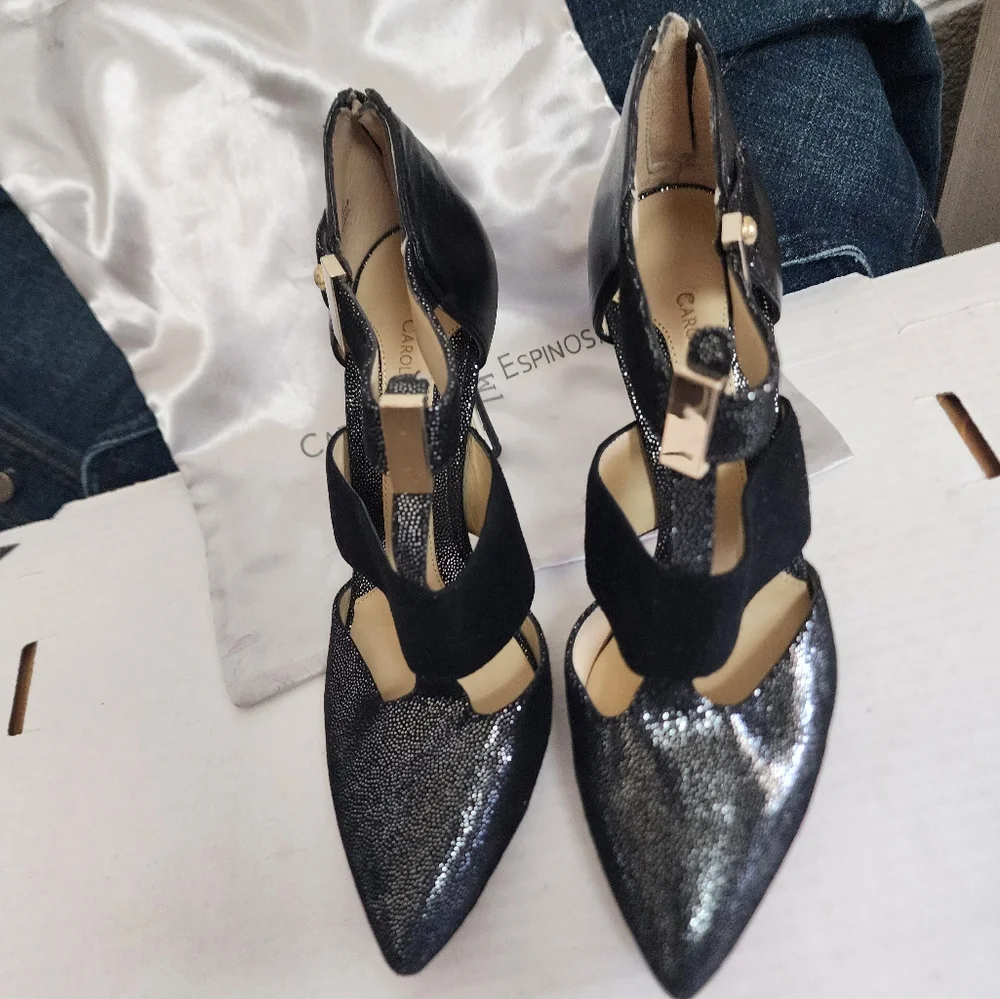 Beautiful CAROLINNA ESPINOSA HEELS SZ 7.5 M - Picture 4 of 15